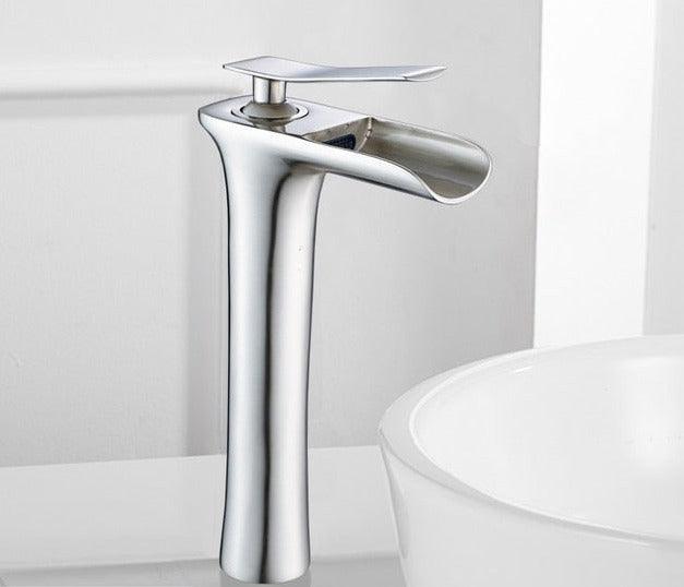 Margareta - Waterfall Single Handle Basin Faucet  BO-HA Nichel Brushed  